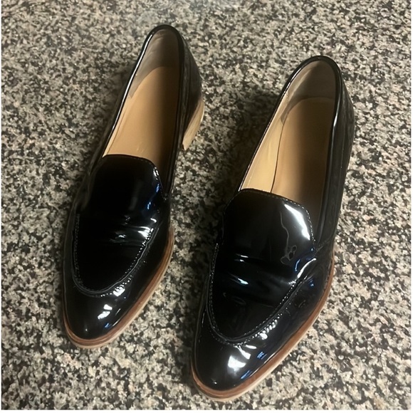 Ladies EVERLANE BLACK PATEN MODERN LEATHER LOAFERS - Picture 10 of 10